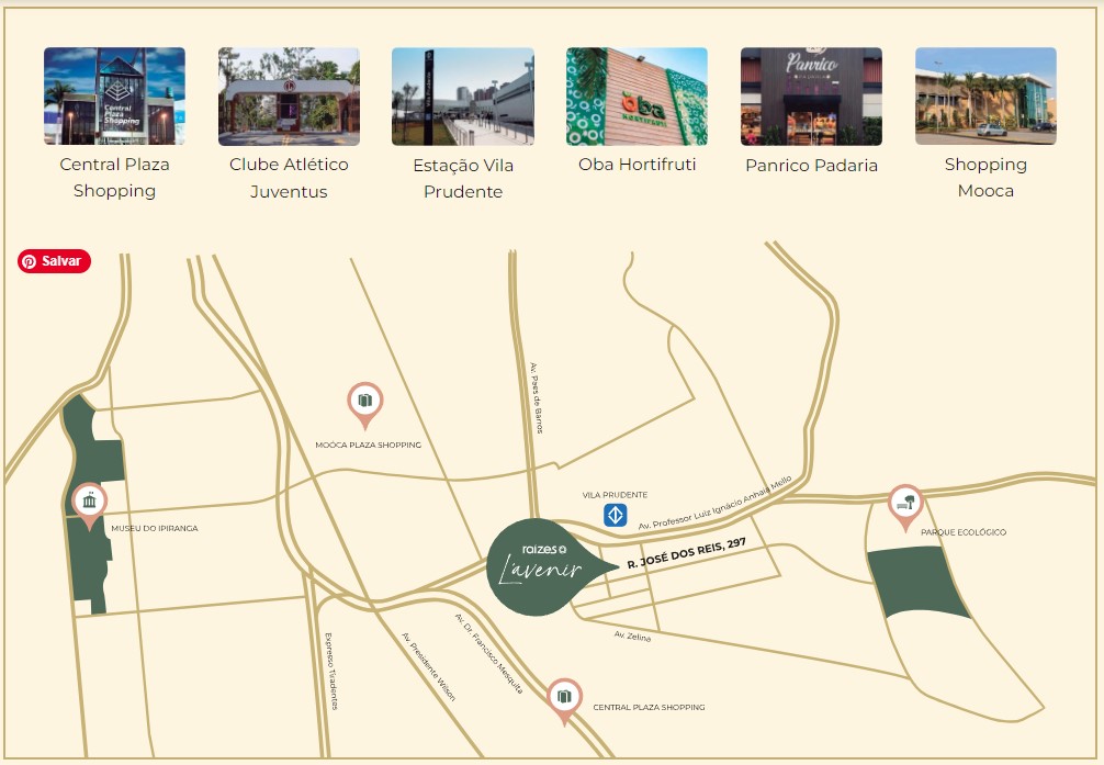 Guia Completo: Lançamento Raízes L'Avenir Mitre 4 Raízes L’Avenir - Vila Prudente - Lançamento - Mitre - Mapa